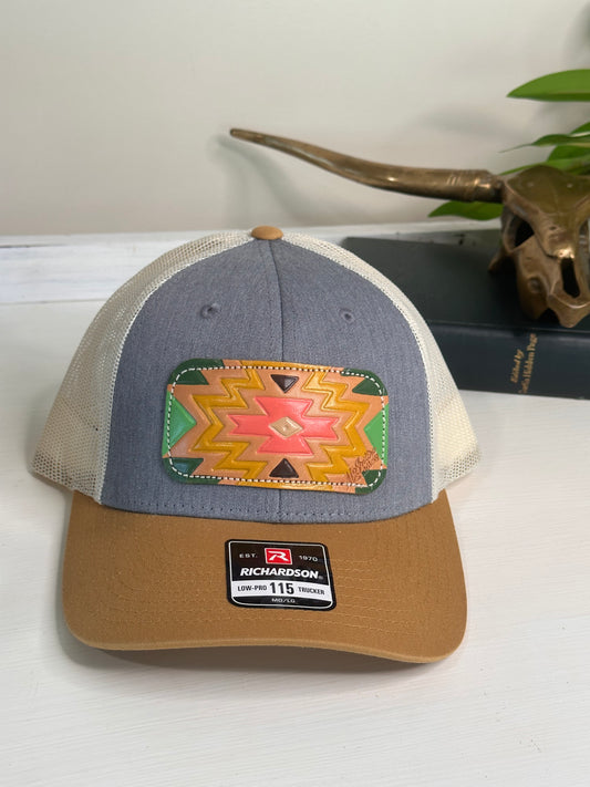 Tan & Grey Aztec Hat